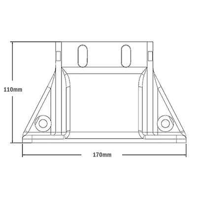 33-9090-7SS MODULAR SOLUTIONS MOUNTING FOOT 4 SIDED FOR 90 X 90 WITH STAINLESS STEEL HARDWARE FULLY ENCLOSED AND SHORT